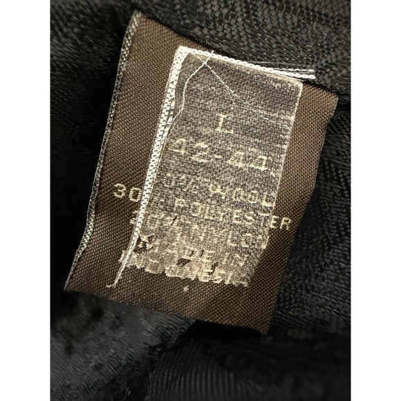 Tasso Elba Men's Gray Herringbone Wool Blend Blazer Coat Elbow Patches L 42-44 - Picture 9 of 16